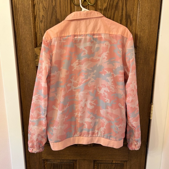 Kylie Jenner The Kylie Shop Candy Pink Camo Anorak Windbreaker Jacket Medium - Picture 10 of 10